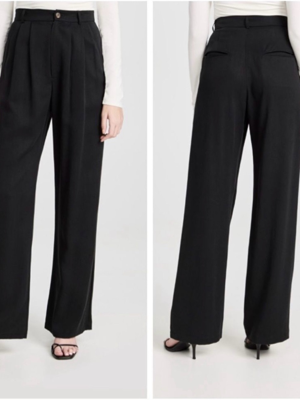 ⚡️Reformation Mason Wide-Leg Trousers in Black